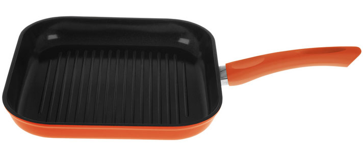 Ceramic Grill Pan Red 